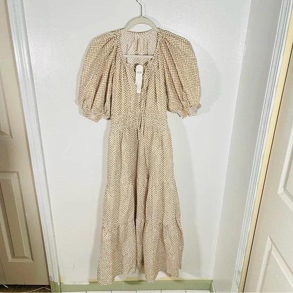 NWT Anthropologie Somerset Maxi Dress Puff-Sleeve Edition